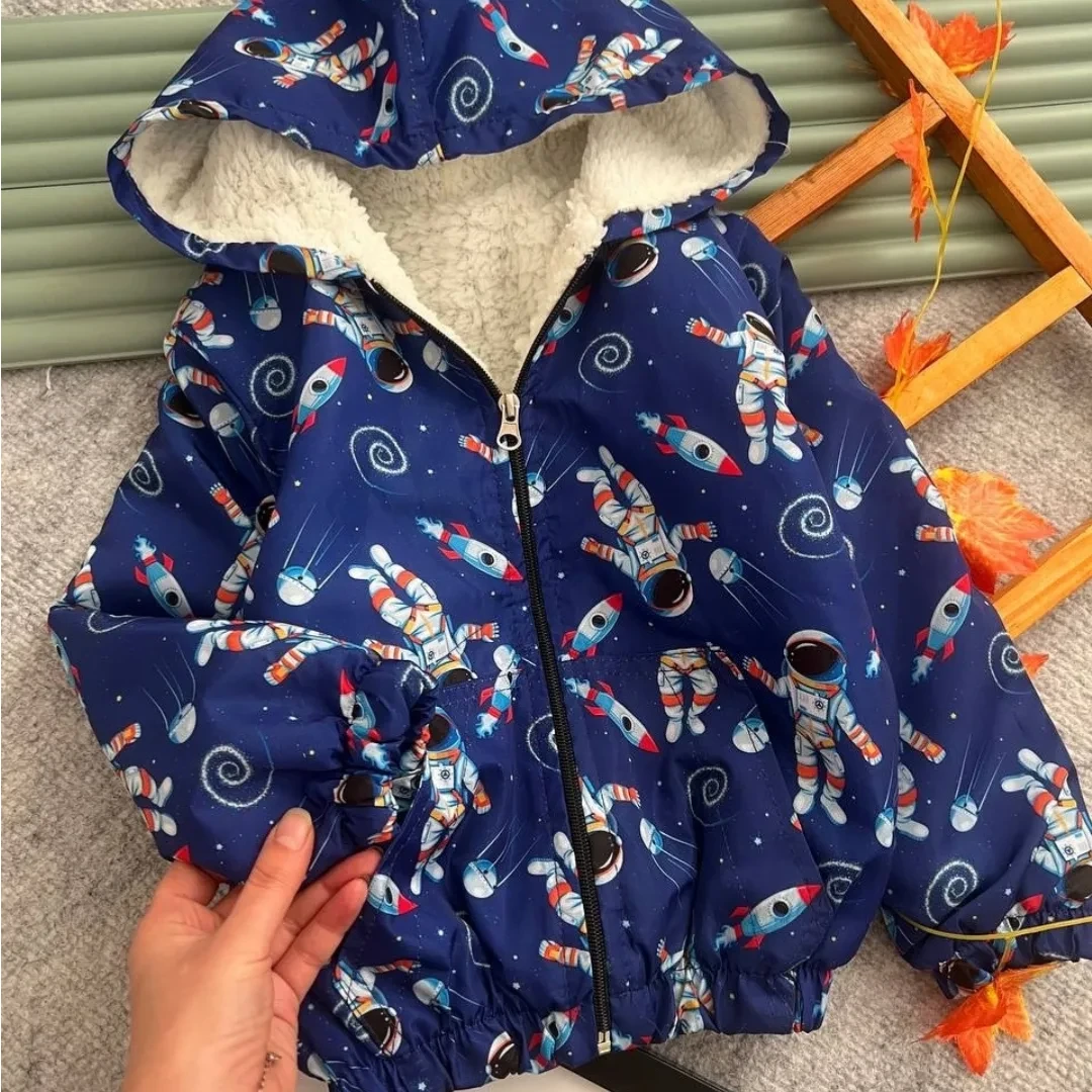 سوشرت بارونی شمعی خزدار کلاهدار بچگانه