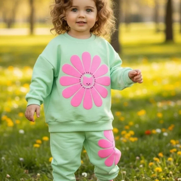 ست بلوز شلوار دخترانه پنبه دورس۴۰ ۴۵ ۵۰