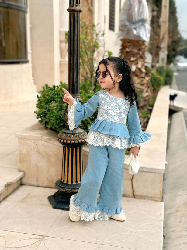 ست دوتیکه لی دانتل داردخترانه عیدانه سایز۴۰ ۴۵ ۵۰ ۵۵