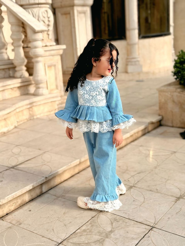 ست دوتیکه لی دانتل داردخترانه عیدانه سایز۴۰ ۴۵ ۵۰ ۵۵