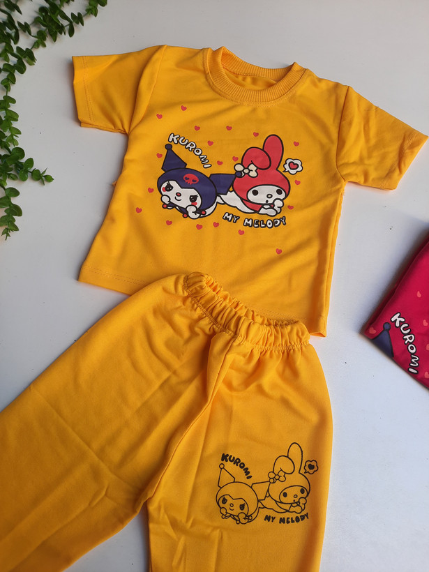 ست کرومی دخترانه نخ پنبه