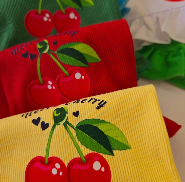 ست دخترانه تابستانی قرتی نخ پنبه کبریتی🍒