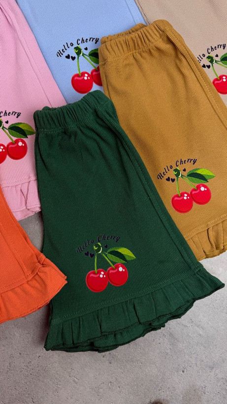 ست دخترانه تابستانی قرتی نخ پنبه کبریتی🍒